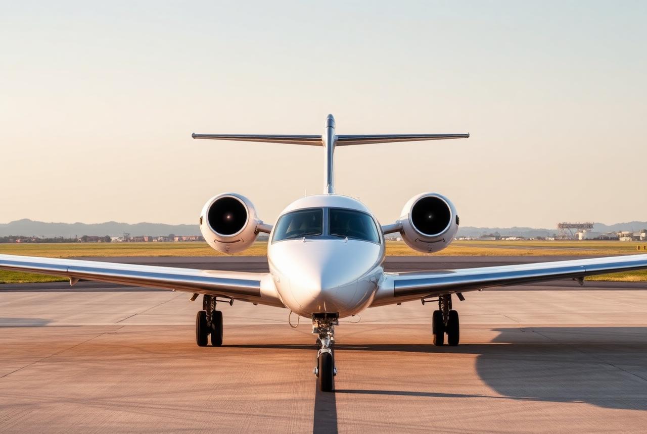 HondaJet Elite II very light jet with over-wing engines on a ramp
